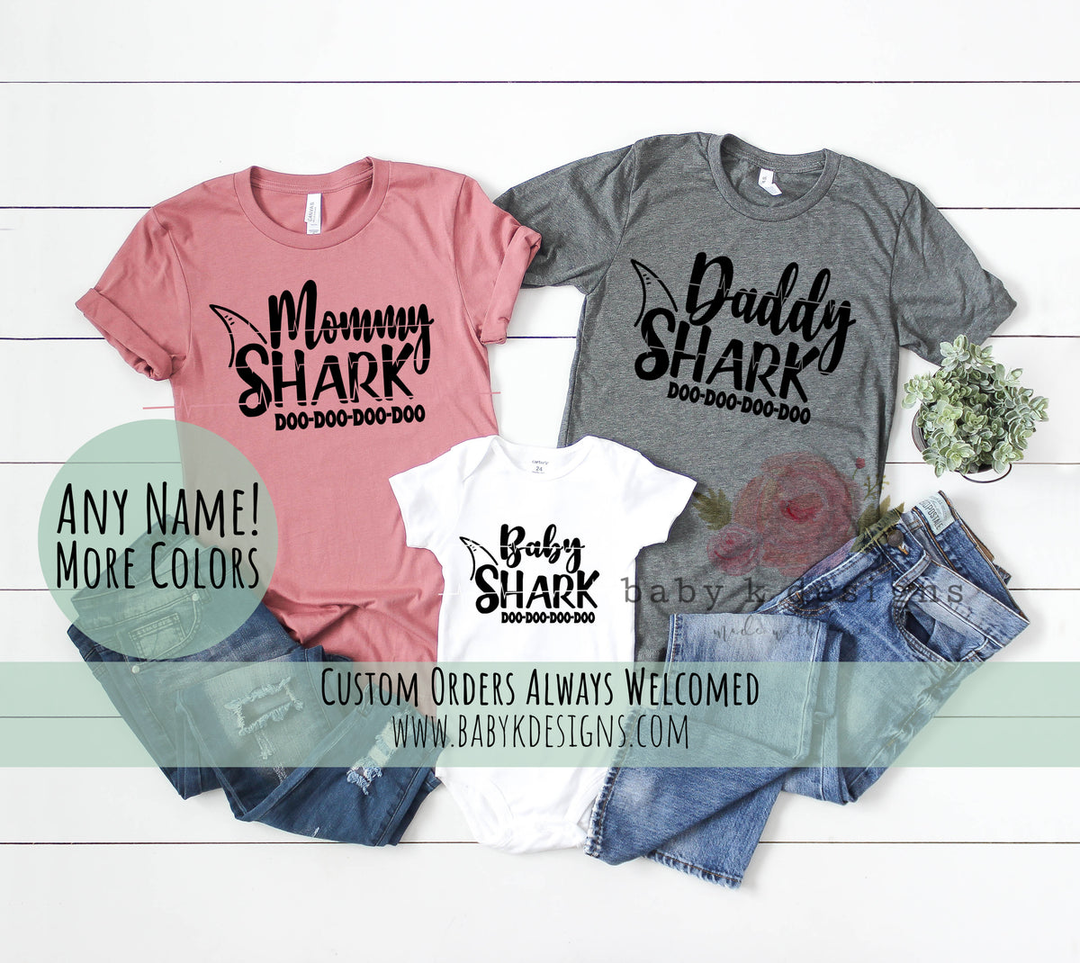 Daddy Shark Baby Shark Family Birthday Shirts Shark Theme Birthday