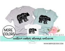 Load image into Gallery viewer, Floral Bear Family Shirts