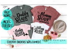 Load image into Gallery viewer, Baby Shark Matching Family Shirts - Mommy Shark, Daddy Shark... any name