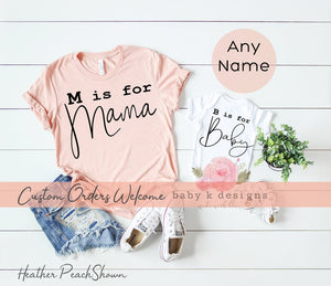 M is For Mama, B is for Baby - Set of 2